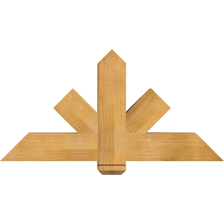 Ekena Millwork Kennewick Rough Sawn Timber Gable Bracket, Western Red Cedar, 48"W x 24"H x 6"D x 6"F, 12/12 Pitch GBW048X24X0606KEN00RWR